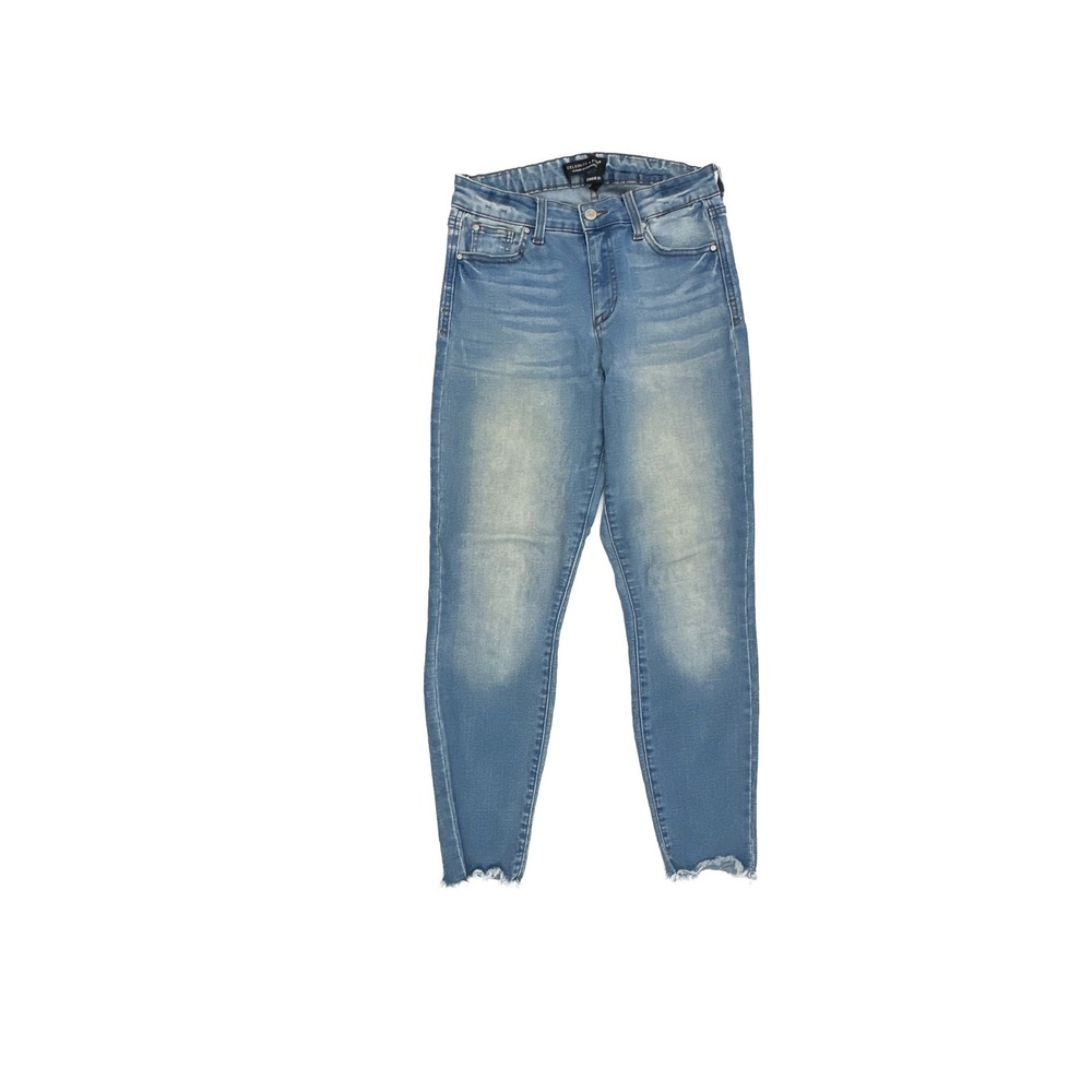 Celebrity Pink Skinny Jeans Womens 5/27 Blue Mid Rise Ankle Raw Hem Belle‎